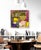 Abstract Contemporary Abstract Oil on Canvas "Coming Over for Breakfast" by Petra Schott For Sale - Image 3 of 5