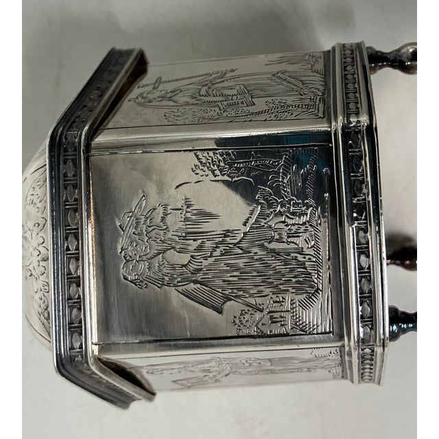 Silver 1986 Vintage Sterling Silver 17th Century Style Dutch Marriage Box Replica by Metropolitan Museum of Art For Sale - Image 8 of 12