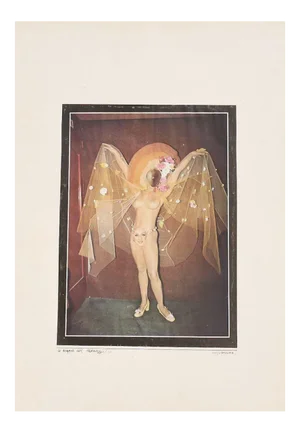 Nude - Original Collage and Mixed Media - 1970s 1970s