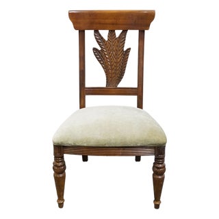 Thomasville Furniture Solid Cherry Contemporary Traditional Style Wheat Back Dining Side Chair 19242 For Sale