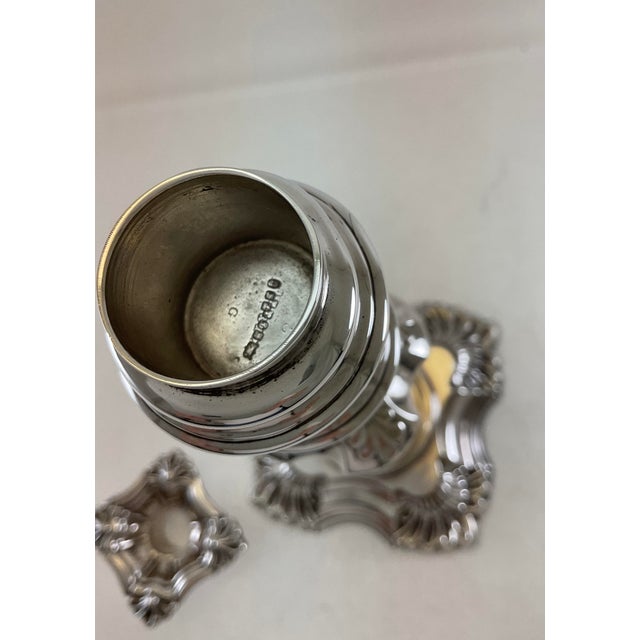 1980s Exquisite & Rare Silver Candlestick by James Dixon & Sons. For Sale - Image 5 of 18