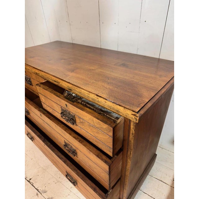 Edwardian Chest of Drawers in Oak, 1910 For Sale - Image 9 of 12