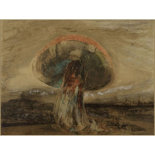 1850 Vintage Mushroom Art Print by Victor Hugo, Surreal Botanical Wall Art - 16" X 12" For Sale