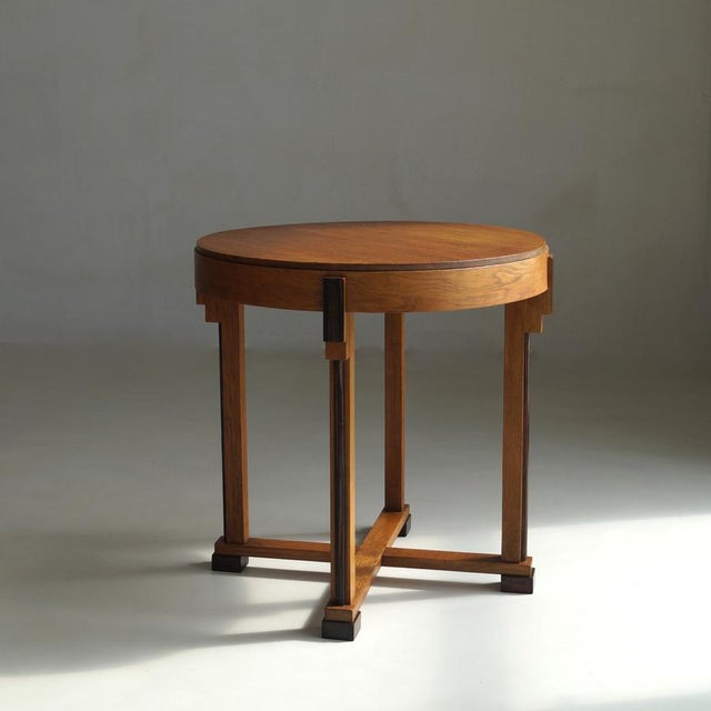 Dutch Art Deco Modernist Side Table with Macassar Ebony Details, 1920s For Sale - Image 6 of 14