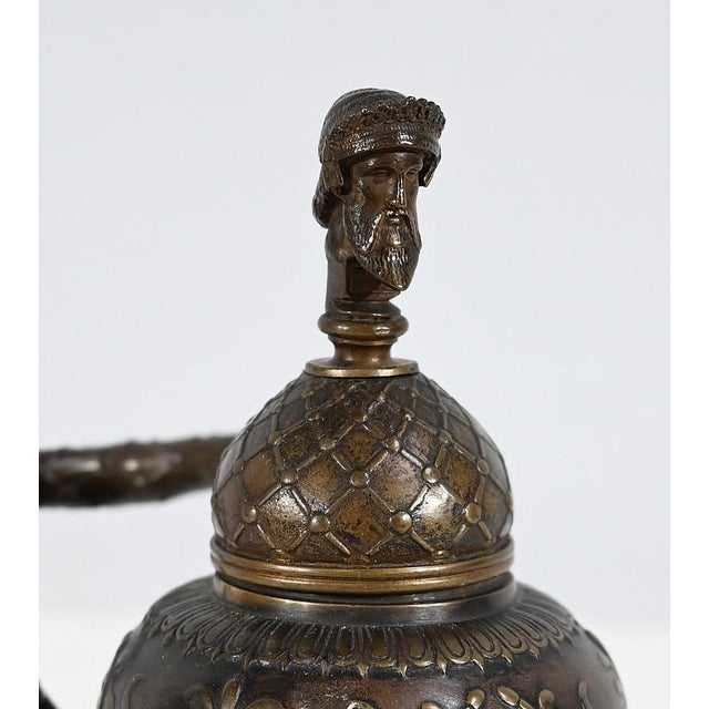 Etruscan Inkwell in Bronze by F. Barbedienne, 19th Century For Sale - Image 3 of 18