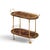 Aldo Tura Mid Century Italian Lacquered Goatskin and Brass Bar Cart For Sale - Image 9 of 10