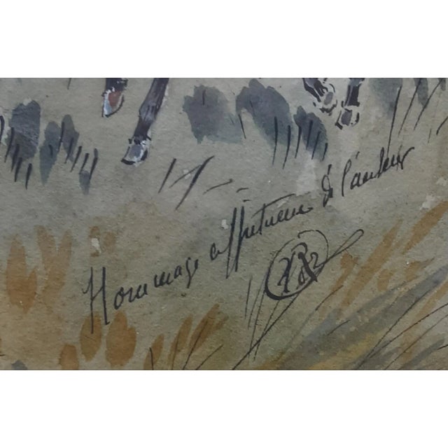 Antique Military Watercolor Painting For Sale In Charleston - Image 6 of 9