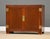 A modern solid mahogany two drawer and two door credenza chest. Very well made similar to Henredon or Baker. Photoed are...