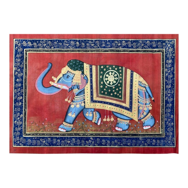 Indian Vintage Elephant Painting For Sale
