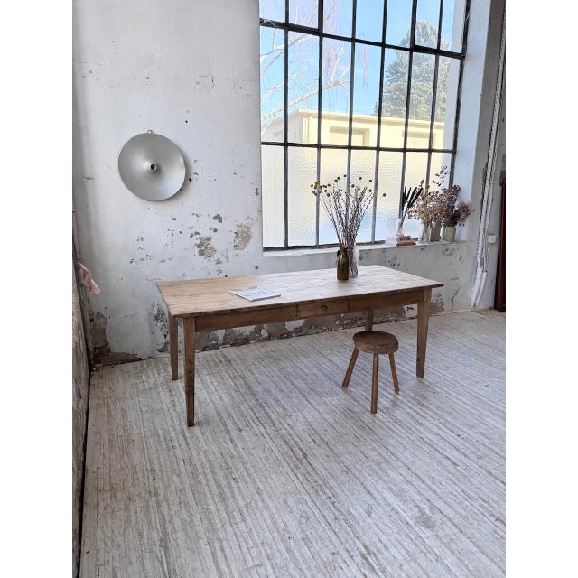 Vintage Farmhouse Table in Pine, 1950s For Sale - Image 9 of 18