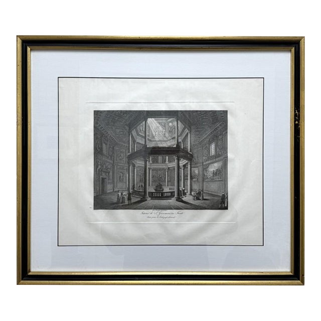 1843 George Belton Moore Engraving of San Giovanni in Fonte For Sale