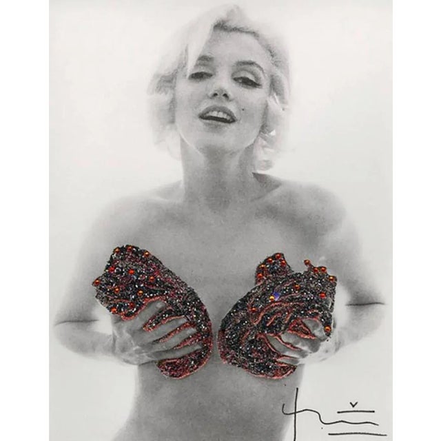 Bert Stern, Marilyn Red Classic Charcoal Roses, 2012, Photograph For Sale - Image 4 of 5