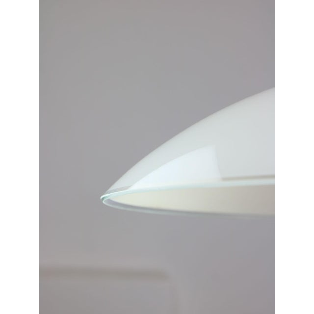 Mid-Century Italian Saucer Glass and Brass Pendant Lamp For Sale - Image 13 of 16