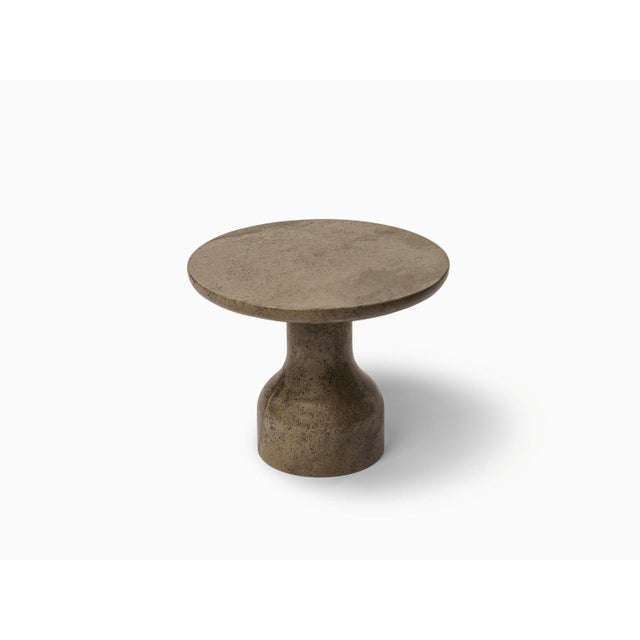 Peso Minimalist Round Side Table in Limestone by Depping & Jørgensen For Sale - Image 10 of 10