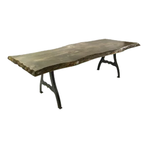 Enrico Bartolini Live Edge Dining Table with Eb Casted Legs