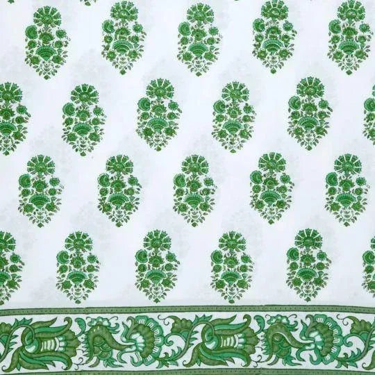 The Riya design features an old-style Indian flower motif in a fresh, modern color palette. A beautiful floral border...