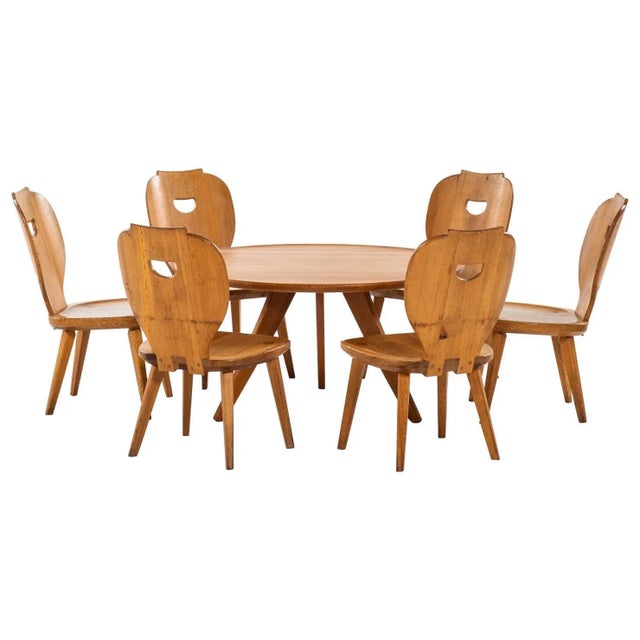 Carl Malmsten Seating Group by Carl Malmsten for Svensk Fur, 1950s, Set of 7 For Sale - Image 15 of 15