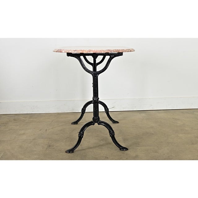 French 19th Century Bistro Table with Oblong Marble Top For Sale - Image 14 of 14