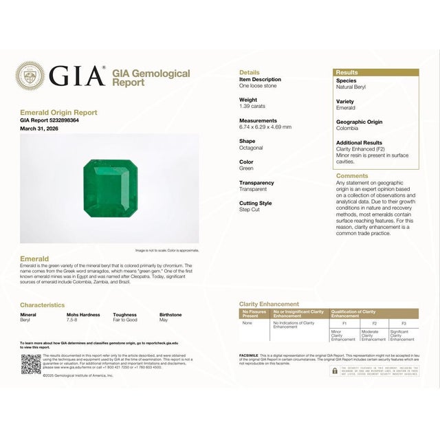 Green 1.39 Colombian Emerald Diamond 14k White Gold Double-Halo Ring, Gia Certified, Size 5.75 For Sale - Image 8 of 9