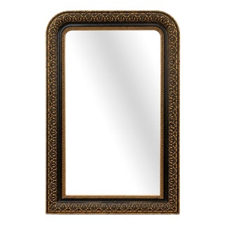 19th Century Napoleon III Mirror in Ebonized Wood and Gilding For Sale