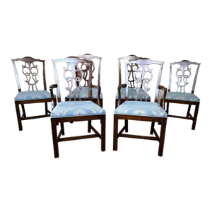 Harden Furniture Chippendale Style Mahogany Dining Chairs- Set of 6