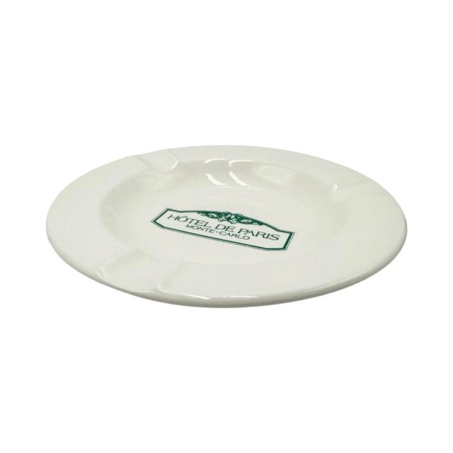 Mid 20th Century Vintage Hotel De Paris Monte-Carlo Ceramic Ashtray Catchall Dish For Sale - Image 5 of 9