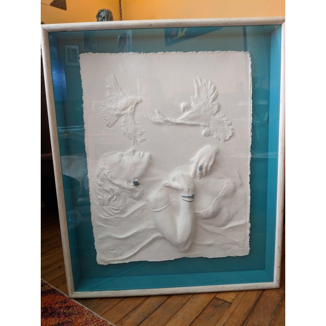 Framed Relief Sculpture by Purcell "Dream Flight" 148/850 Signed For Sale - Image 4 of 4