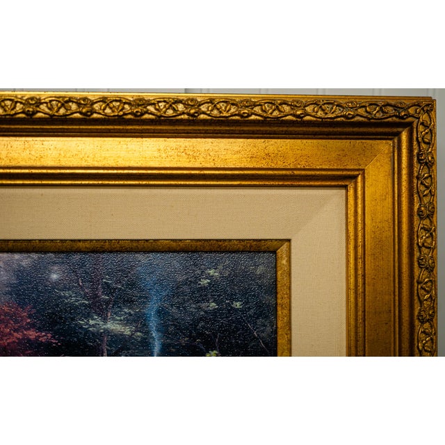 1990s Thomas Kinkade Victorian Garden 2 With Original Drawing on the Back.DNA Signed For Sale - Image 4 of 7