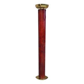 Model 2591 Floor Lamp in Lacquered Parchment from Aldo Tura, Italy, 1970s For Sale