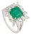 18k Gold 2.85ct Square Emerald & 1.19ct Diamond Cocktail Ring Size 8- Heirloom Jewelry For Sale