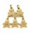This product is a charming 14k yellow gold pendant featuring five kids dangling from it. The vintage charm style adds a...