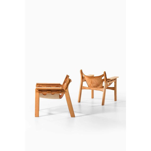Oak and Leather Easy Chairs by Sergio Rodrigues for Oca, 1970s, Set of 2 For Sale - Image 6 of 12