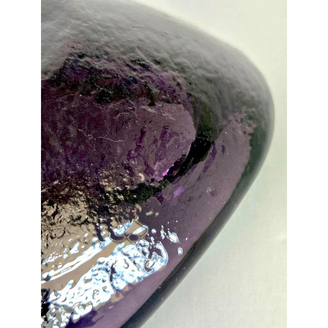Vintage 1950s Blenko Glass Free Form Amoeba Dish Designed by Winslow Anderson For Sale - Image 9 of 12