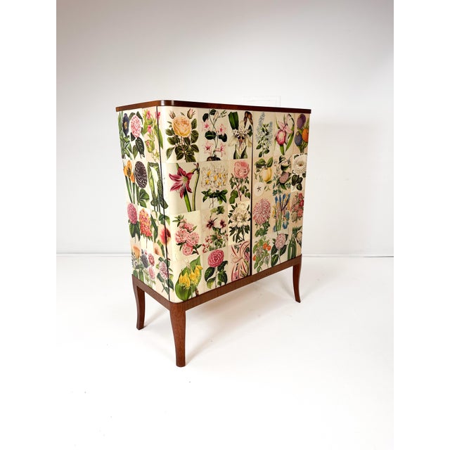 1940’s Swedish Cabinet Papered With Illustrations From La Belgique Horticole: Journal Des Jardins For Sale - Image 12 of 12