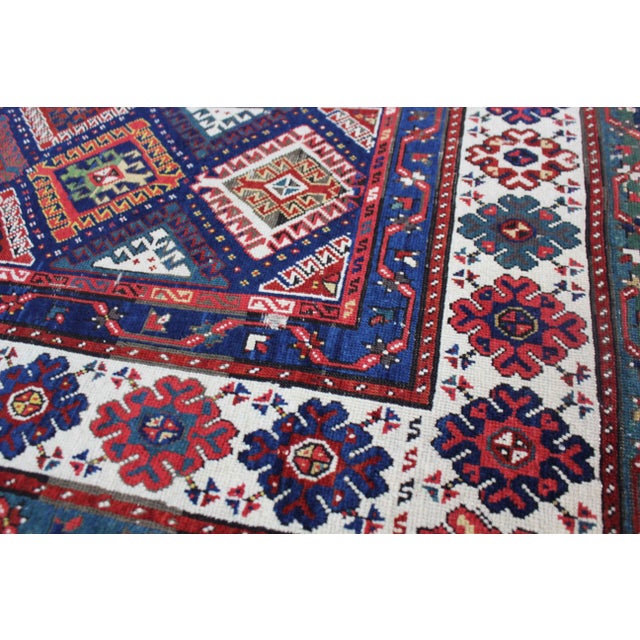 Late 19th Century Antique Hand-Knotted Talish Kazak Rug - 3′4″ × 8′4″ For Sale In Los Angeles - Image 6 of 12