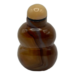 Vintage Chalcedony Double Gourd Snuff Bottle
