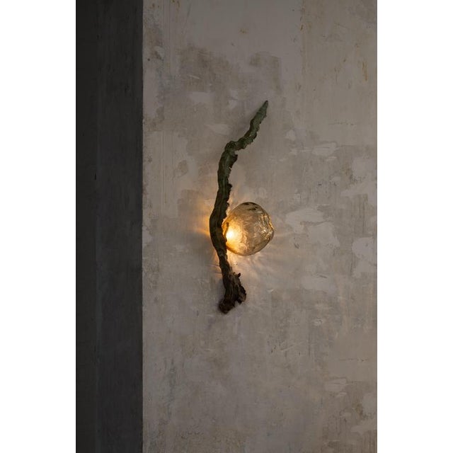 Not Yet Made - Made To Order Posidoni Bronze and Handblown Glass Sconce by Emilie Lemardeley For Sale - Image 5 of 18