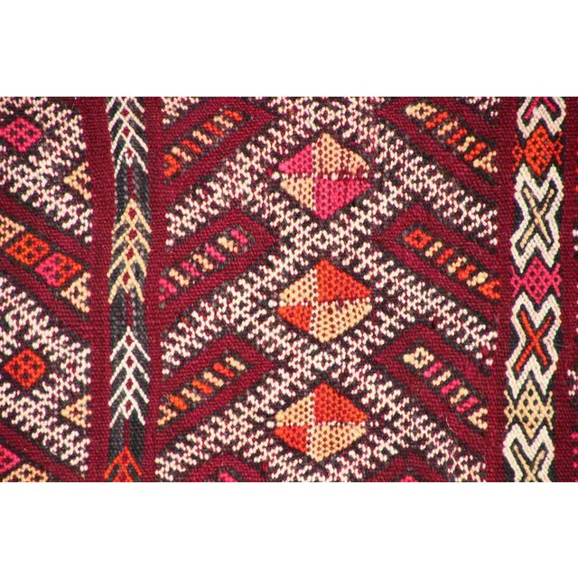 Vintage Moroccan Tuareg Tribal Runner Rug, Geometric Wool and Cotton, 1950s For Sale - Image 13 of 14