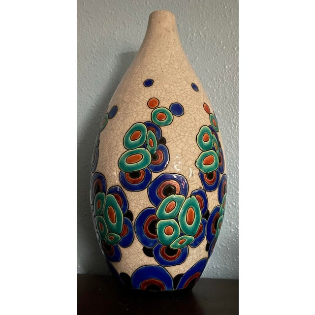 Art Deco Charles Catteau - Boch Frères - Art Deco Vase For Sale - Image 3 of 9