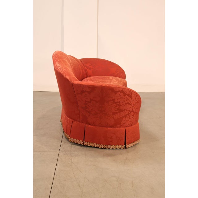 Hickory Chair Company Pair Of Custom Upholstered Silk Damask Sofas For Sale - Image 16 of 18