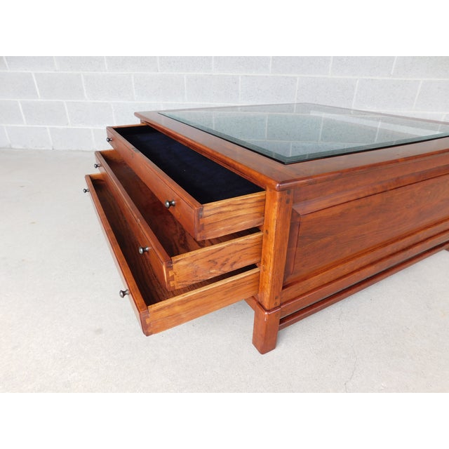 Late 20th Century Lexington Bob Timberlake Showcase Cherry Cocktail Coffee Table 40" X 40" For Sale - Image 5 of 18