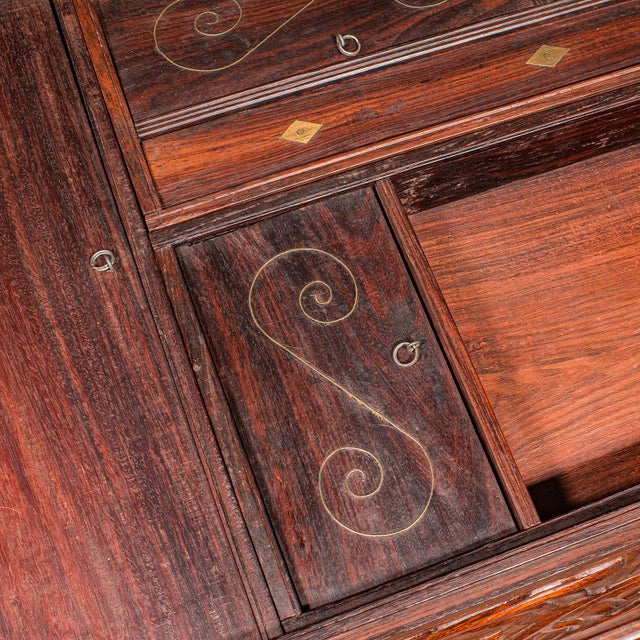 Antique Celebration Chest, Indian, Teak, Brass, Trunk, Coffee Table, Victorian For Sale - Image 12 of 12