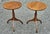 Wood Pair 20th C. Stained Solid Walnut Pedetal Spider Side Tables Candle Stands For Sale - Image 7 of 15