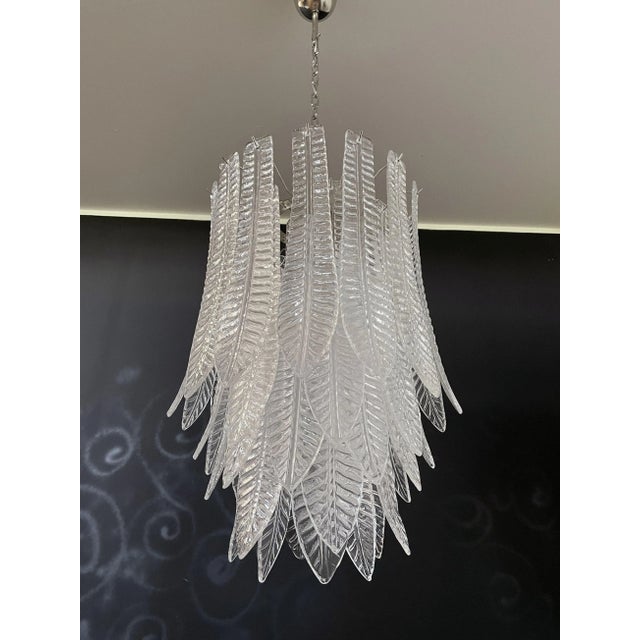 Huge Italian Murano Felci Glass Chandelier, 1980s For Sale - Image 4 of 18