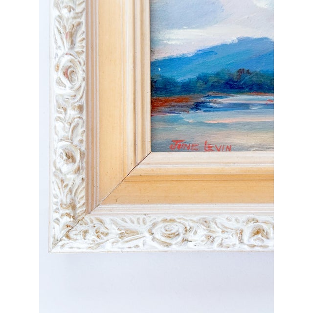 Beautiful mountain landscape oil painting on board and professionally framed, by California artist June Levin. Her art has...