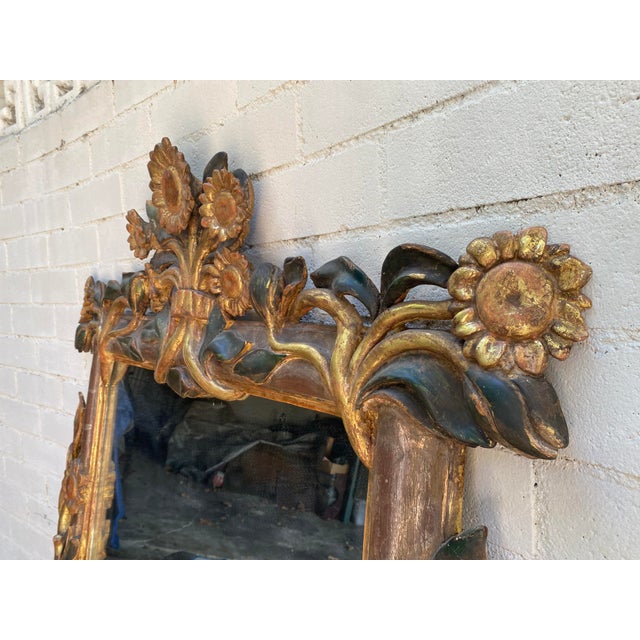 2000 - 2009 Vintage Italian Sunflower Mirror For Sale - Image 5 of 16