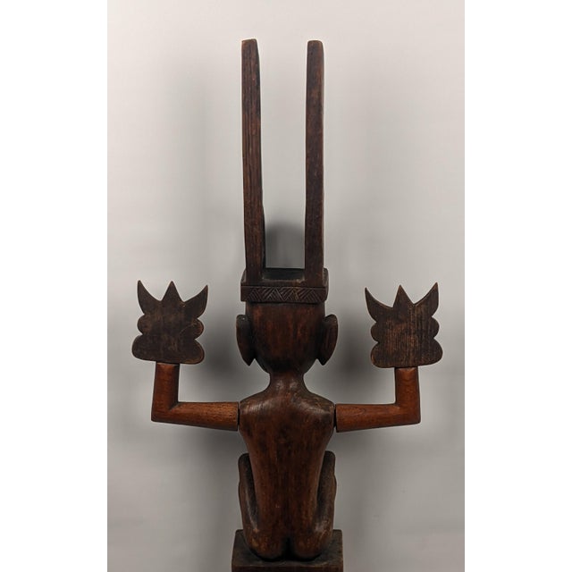 Early 20th Century Attributed Nias Ancestor Figure – Large Carved Wood Adu Zatua, Indonesia For Sale - Image 14 of 18