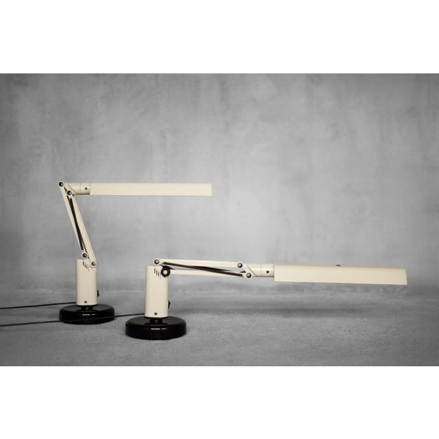 Vintage Scandianavian Beige Plastic Table Lamp by Tom Ahlström & Hans Ehrich for Fagerhults, 1975 For Sale - Image 14 of 17