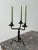 Vintage Wrought Iron Twisted Tripod Candelabra, Circa Early-Mid 20th Century For Sale - Image 4 of 16