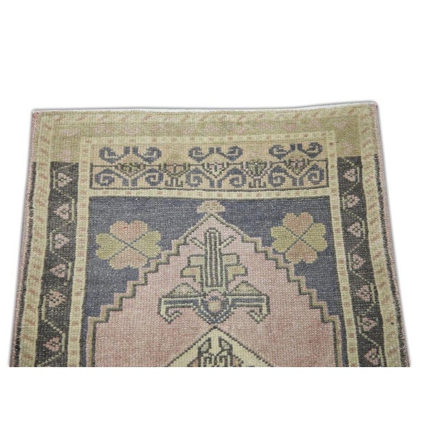 Turkish Oriental Hand Knotted Rug Turkish Mini Rug 1'9" x 3'4" For Sale - Image 3 of 4